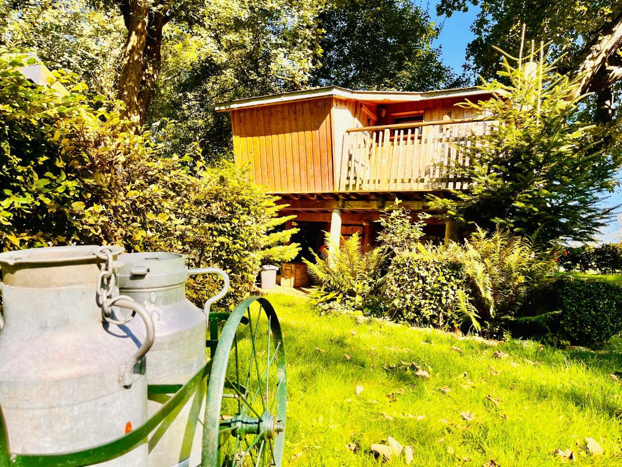 La Cabane Perchee Du Trappeur Écrainville Εξωτερικό φωτογραφία