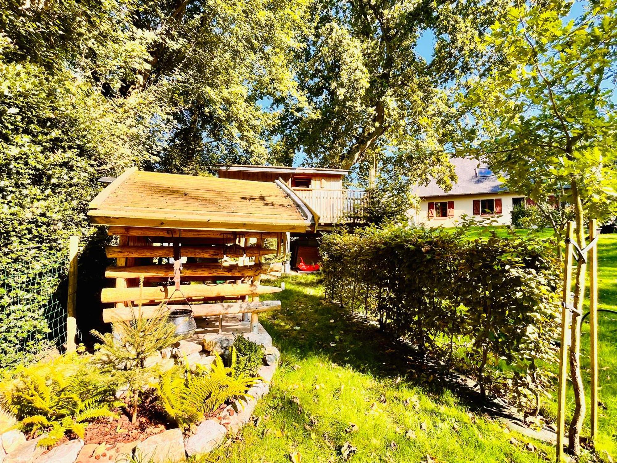 La Cabane Perchee Du Trappeur Écrainville Εξωτερικό φωτογραφία